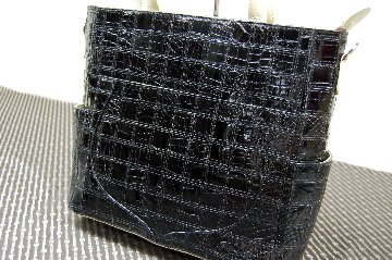 シャイニングクロコダイル　パッチワークトートバッグの画像