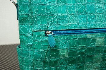 シャイニングクロコダイル　パッチワークトートバッグの画像