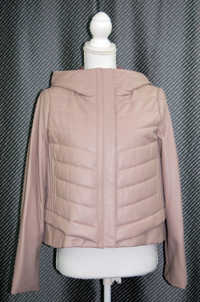 JEAN-LOUIS SCHERRER　ラムレザー　キルティングフーディージャケットの画像