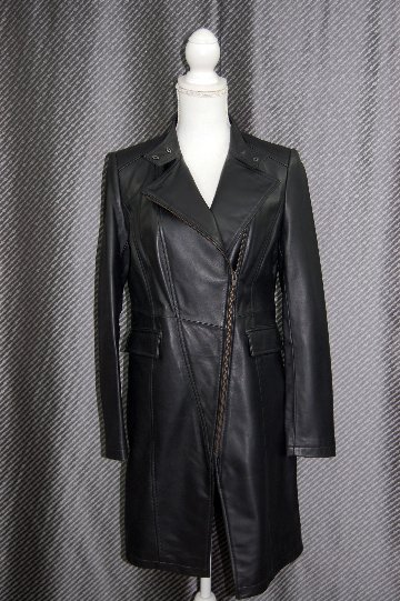 ラムレザー　ダブルライダースコートの画像