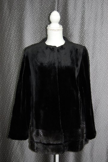 シェアードミンク　ノーカラージャケットの画像