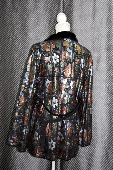 プラックトウィーゼル　ダブルフェイスジャケット　花柄メタリックプリントの画像