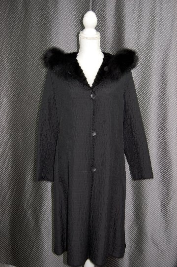 シルク/ブラッククロスミンク レイヤー コート 【公式通販】