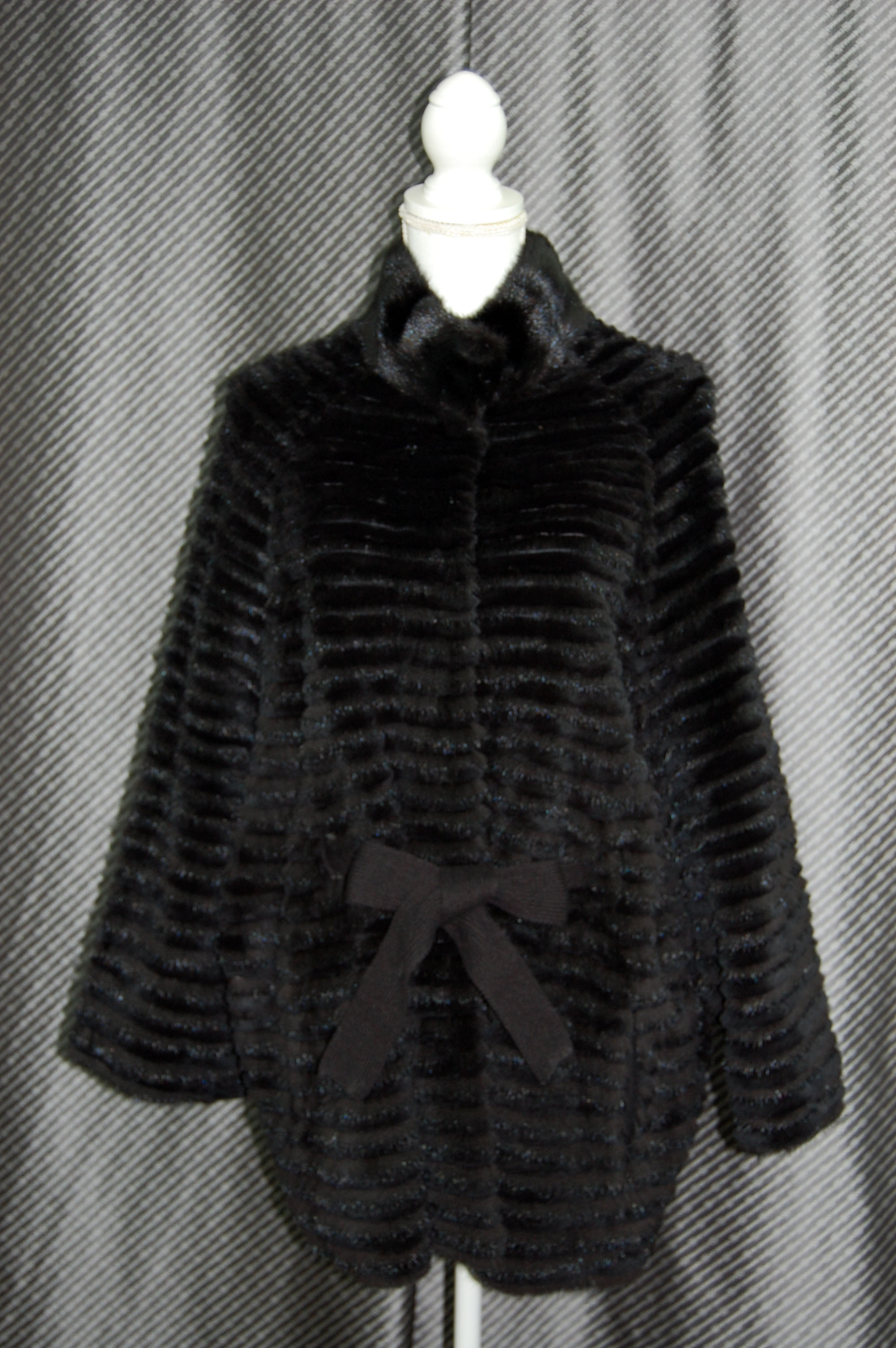 ミンク＆レッキスレイヤー　ウール混ニットコート　ドルマンスリーブの画像