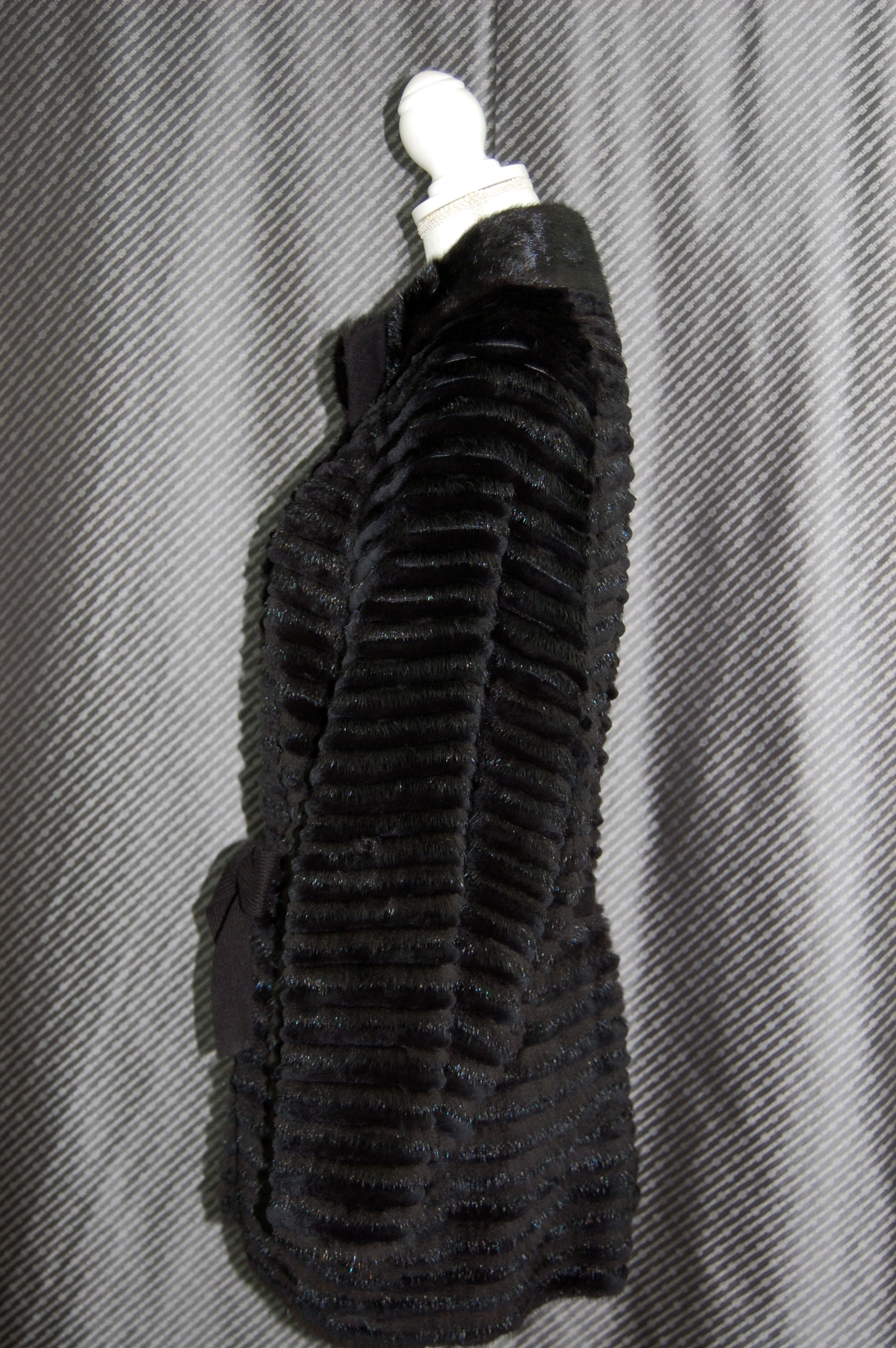 ミンク＆レッキスレイヤー　ウール混ニットコート　ドルマンスリーブの画像