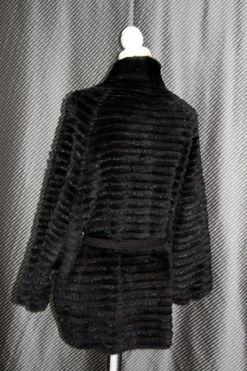 ミンク＆レッキスレイヤー　ウール混ニットコート　ドルマンスリーブの画像