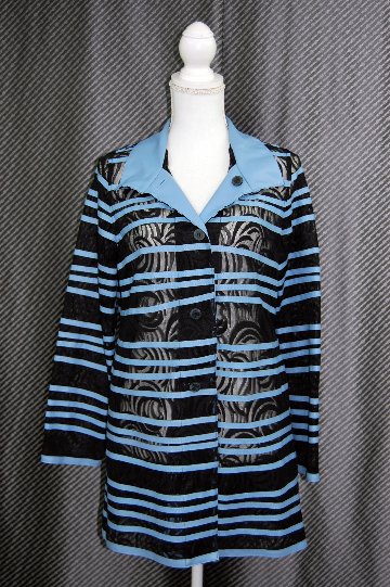 ラムレザー＆レース　リバーシブルロングジャケットの画像