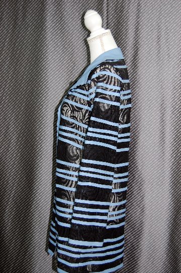 ラムレザー＆レース　リバーシブルロングジャケットの画像