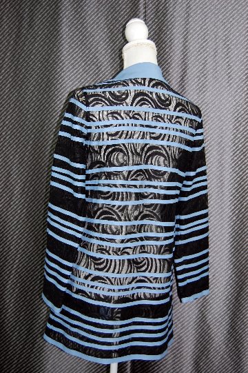 ラムレザー＆レース　リバーシブルロングジャケットの画像