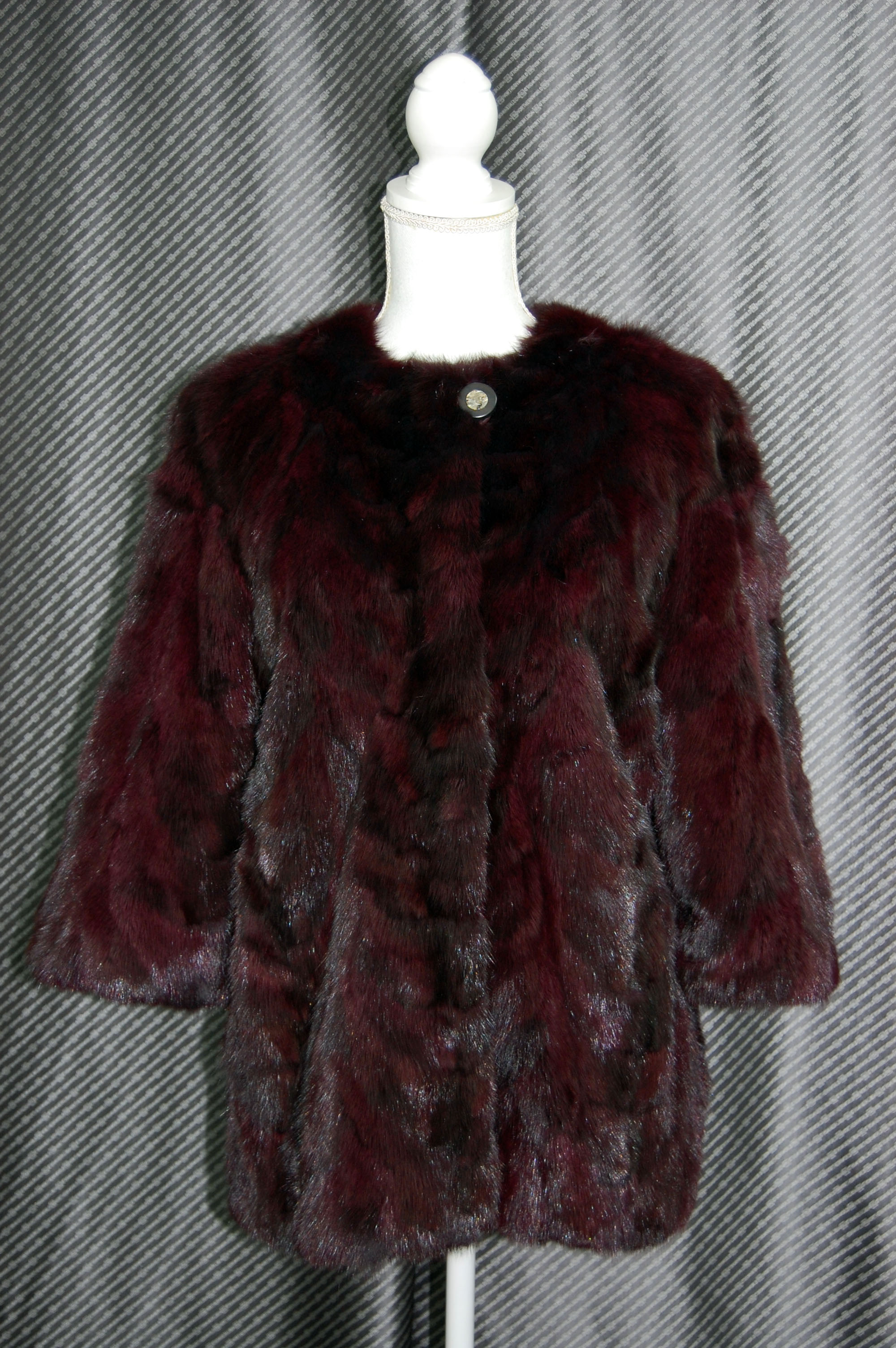 ロシアンセーブル　七分袖コートの画像