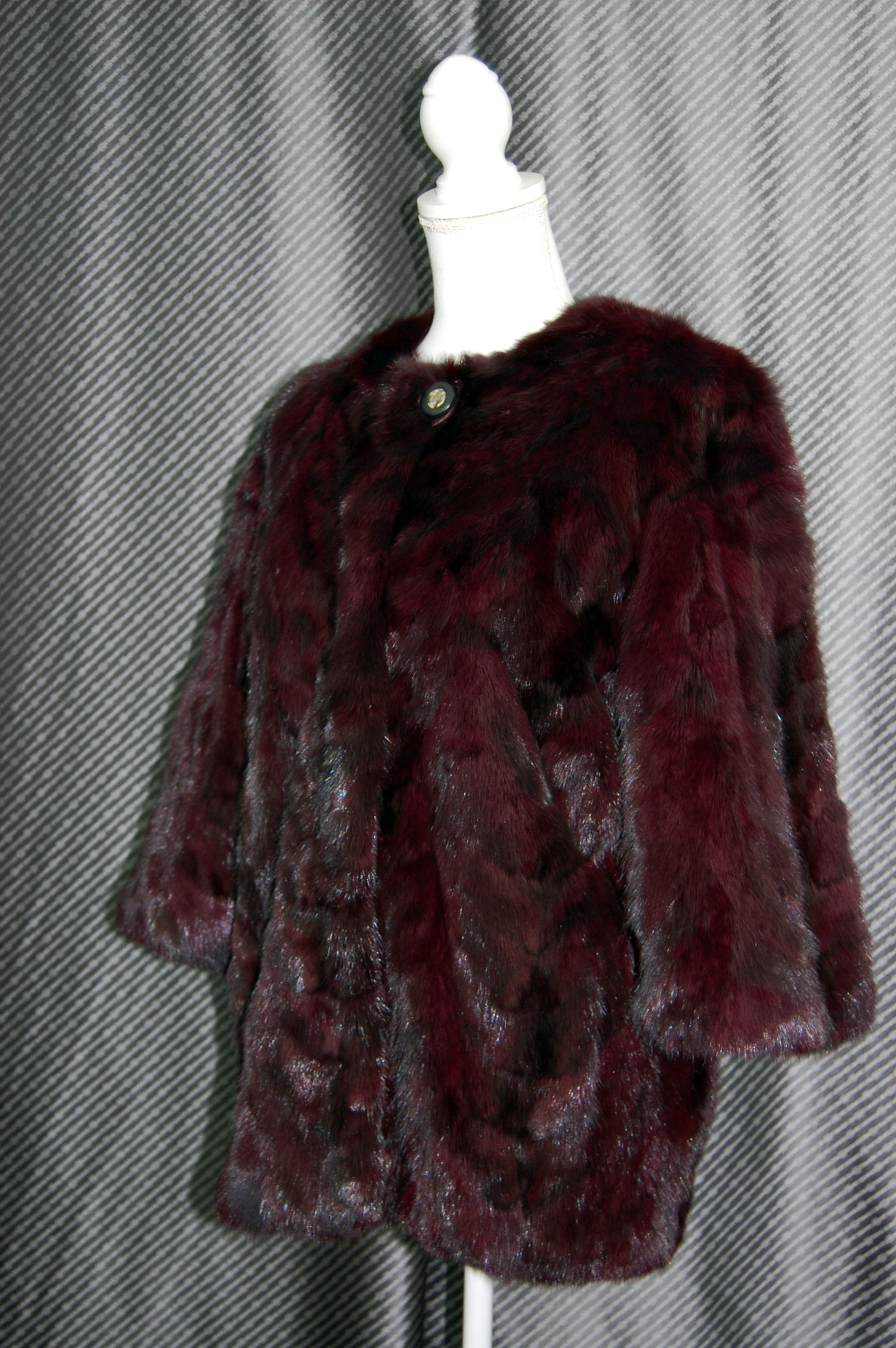 ロシアンセーブル　七分袖コートの画像