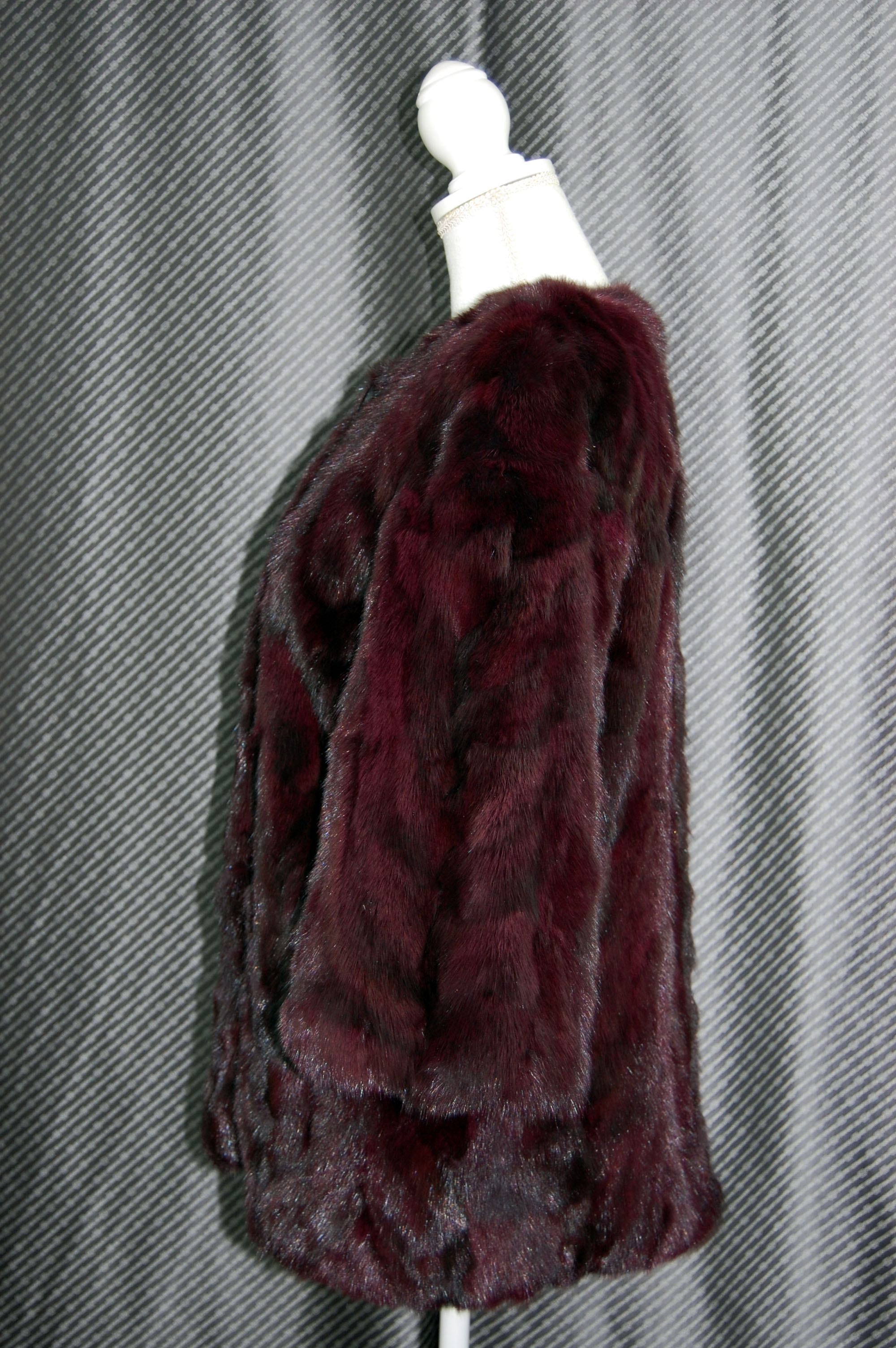 ロシアンセーブル　七分袖コートの画像