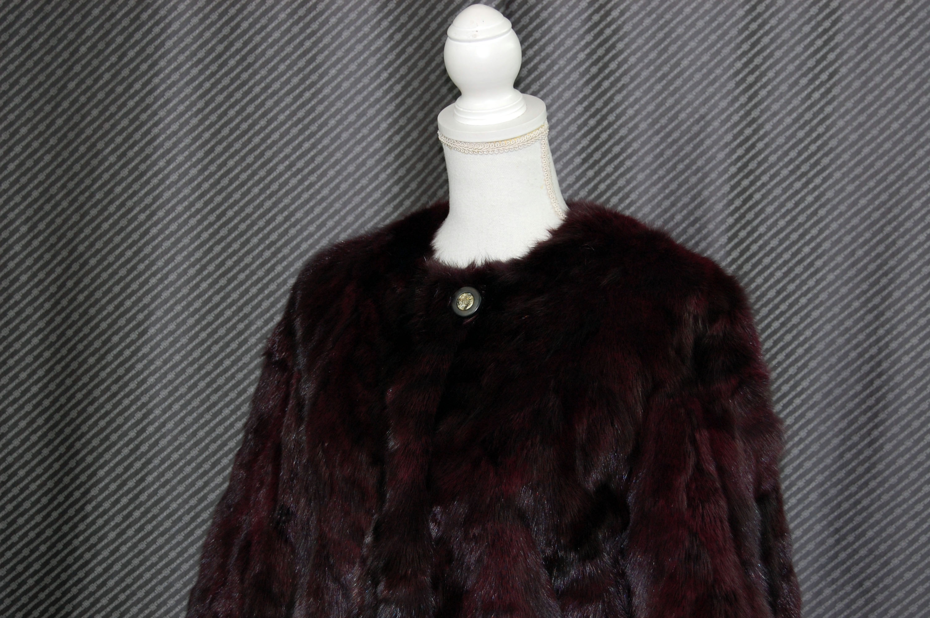 ロシアンセーブル　七分袖コートの画像