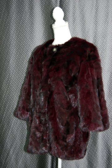 ロシアンセーブル　七分袖コートの画像