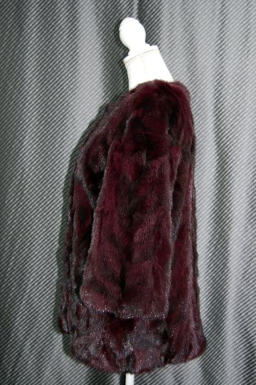 ロシアンセーブル　七分袖コートの画像