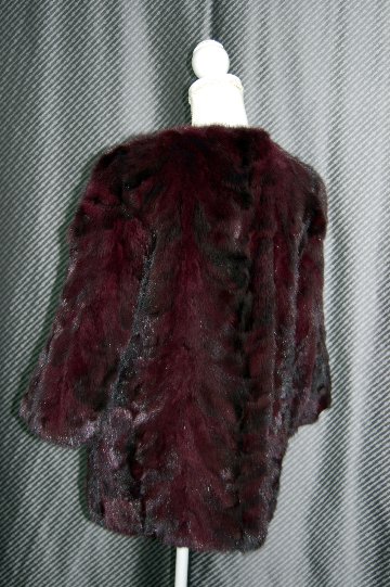 ロシアンセーブル　七分袖コートの画像