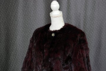 ロシアンセーブル　七分袖コートの画像
