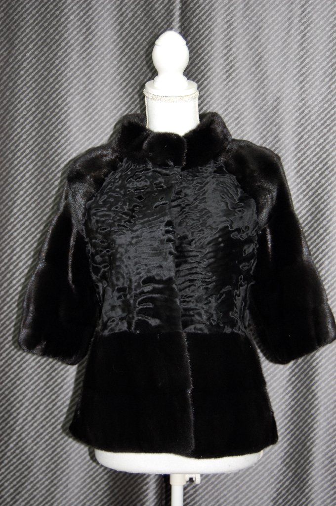 ミンク＆カラクールラム　デザインジャケットの画像