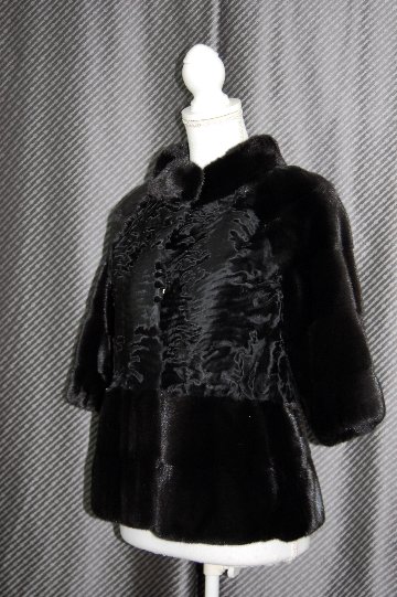 ミンク＆カラクールラム　デザインジャケットの画像