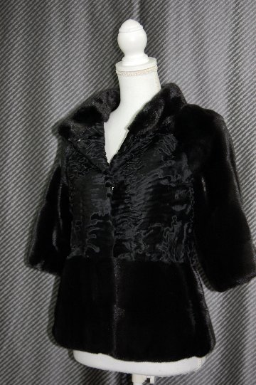 ミンク＆カラクールラム　デザインジャケットの画像