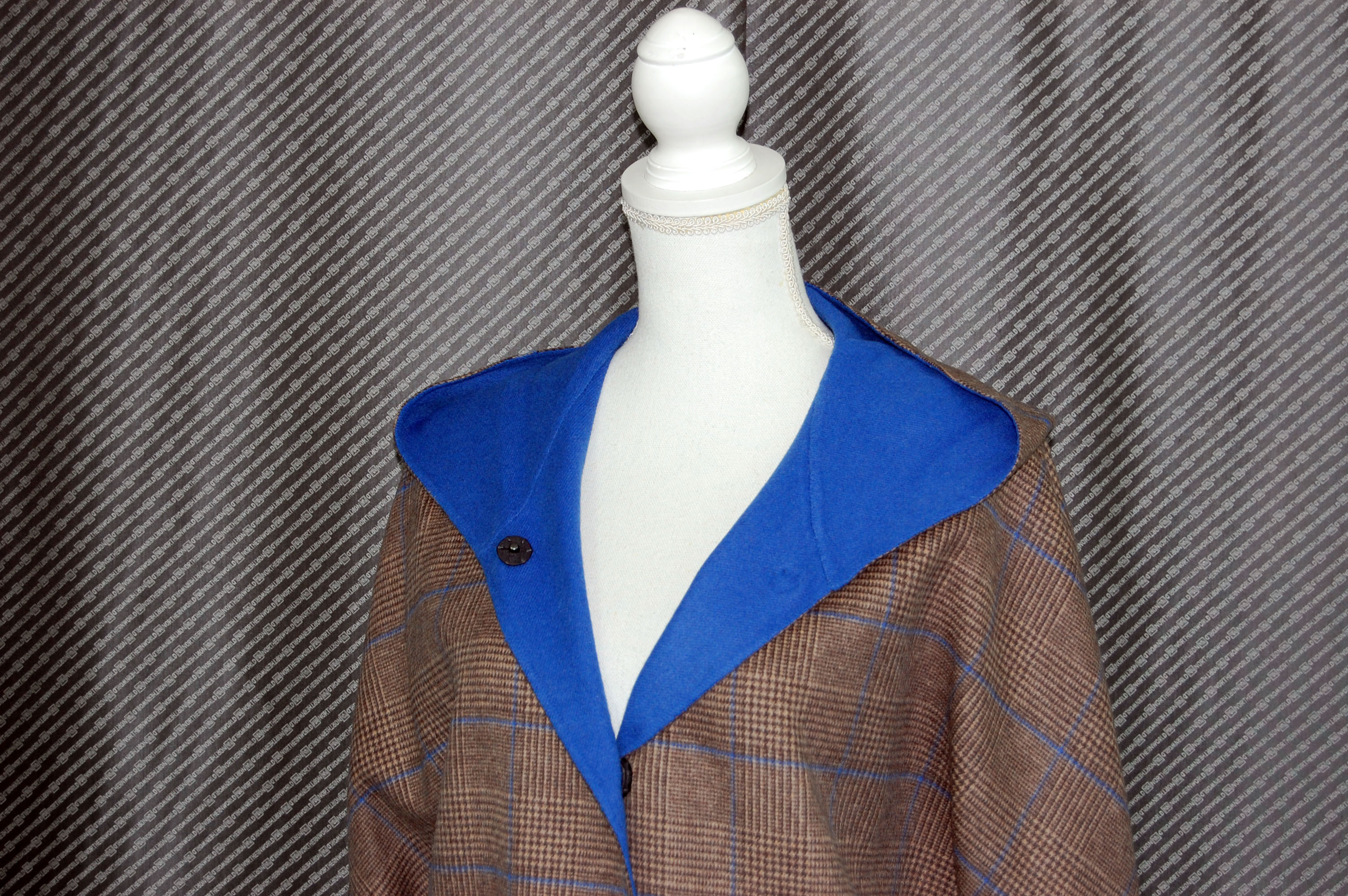 カシミヤ混ウール　ダブルフェイスフーディージャケットの画像