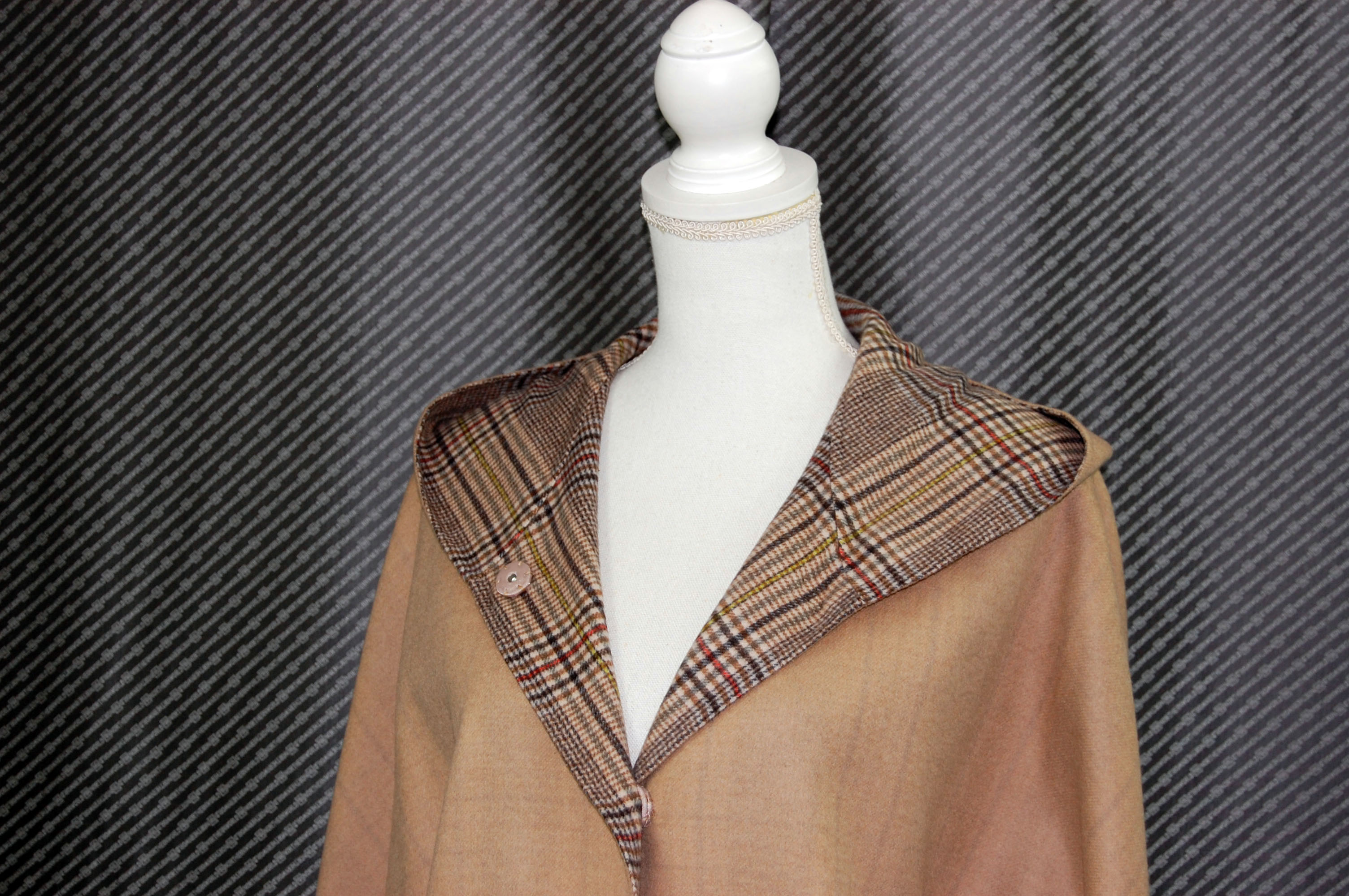 カシミヤ混ウール　ダブルフェイスフーディージャケットの画像