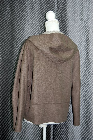 カシミヤ混ウール　ダブルフェイスフーディージャケットの画像