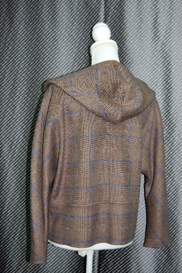 カシミヤ混ウール　ダブルフェイスフーディージャケットの画像