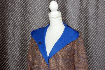 カシミヤ混ウール　ダブルフェイスフーディージャケットの画像