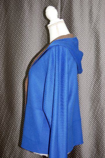 カシミヤ混ウール　ダブルフェイスフーディージャケットの画像