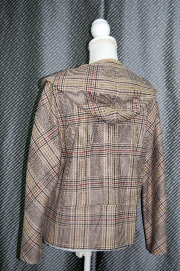 カシミヤ混ウール　ダブルフェイスフーディージャケットの画像