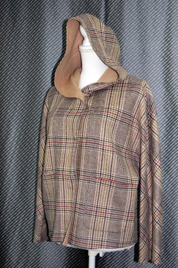 カシミヤ混ウール　ダブルフェイスフーディージャケットの画像