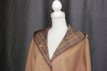 カシミヤ混ウール　ダブルフェイスフーディージャケットの画像