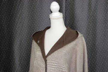 カシミヤ混ウール　ダブルフェイスフーディージャケットの画像