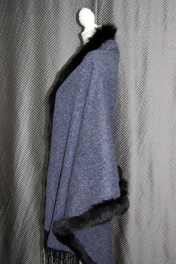 GRES　カシミヤ大判ストール　Foxトリムの画像