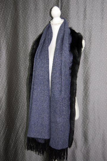 GRES　カシミヤ大判ストール　Foxトリムの画像