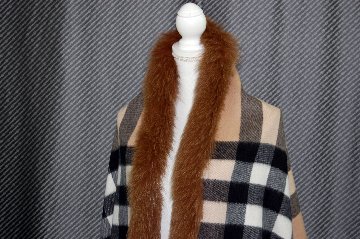 GRES　カシミヤ大判ストール　Foxトリムの画像