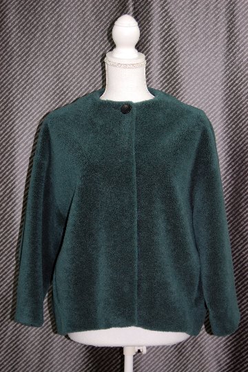 ラムウール　ノーカラージャケットの画像