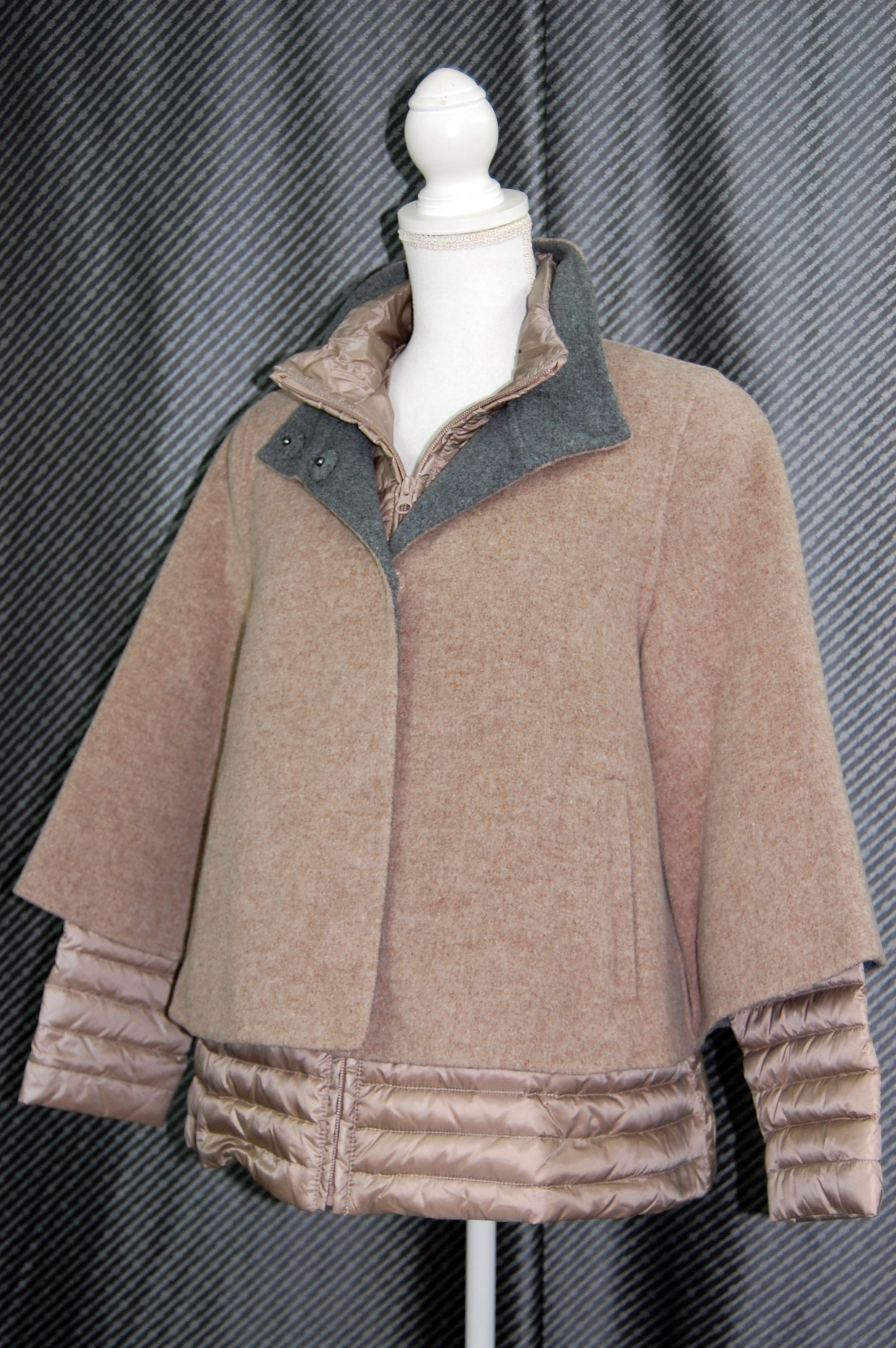 インナーダウンジャケット付　ウールダブルフェイスジャケットの画像