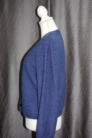 カシミヤニット＆ミンク　リバーシブルカーディガンの画像