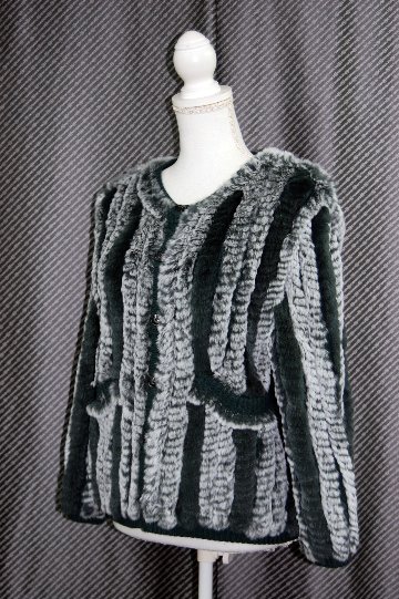 カシミヤニット＆レッキス　リバーシブルカーディガンの画像