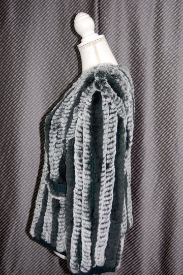 カシミヤニット＆レッキス　リバーシブルカーディガンの画像