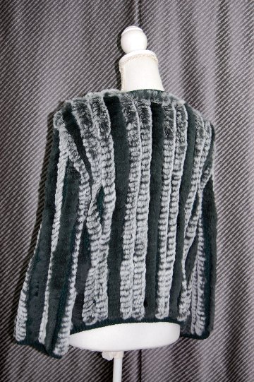 カシミヤニット＆レッキス　リバーシブルカーディガンの画像