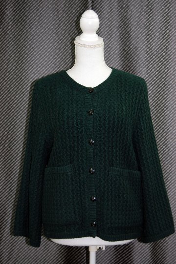 カシミヤニット＆レッキス　リバーシブルカーディガンの画像