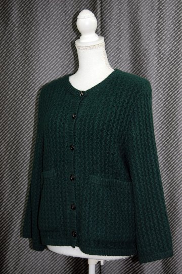 カシミヤニット＆レッキス　リバーシブルカーディガンの画像