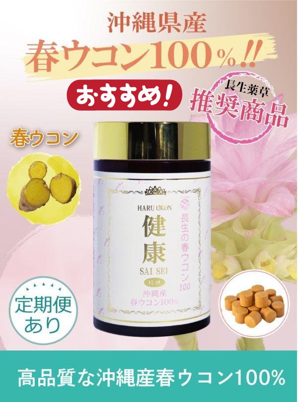 【定期】 沖縄春ウコン100%粒 健康SAISEI（約900粒）の画像