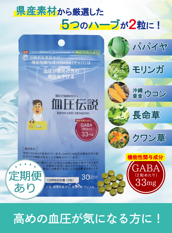 血圧伝説 15g（60粒）の画像