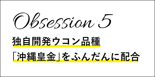 Obsession 5 独自開発ウコン品種｢沖縄皇金｣をふんだんに配合