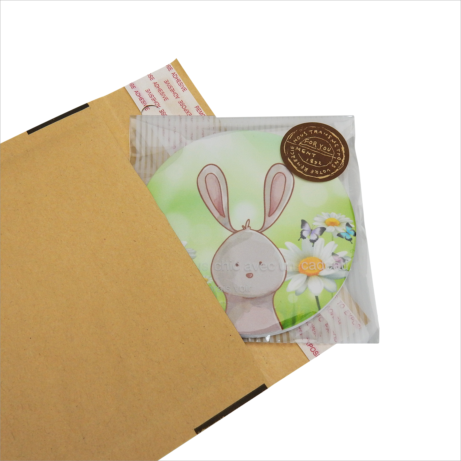 紙コースターのギフトラッピング:写真3