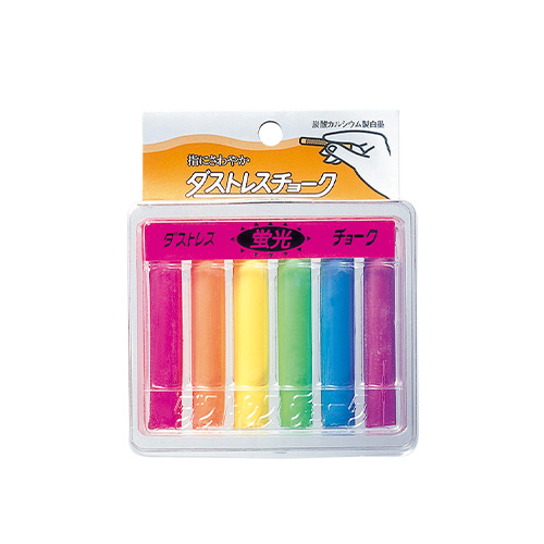 ダストレスチョーク 蛍光色 6本入の画像